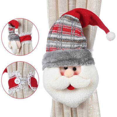 JUTE Weihnachtsgardinenschlaufe Mit Weihnachtsmann, Schneemann Und Elch – Weihnachtsdekorationen, Fensterdekoration, Weihnachtsgeschenke JUTE Weihnachtsgardinenschlaufe Mit Weihnachtsmann, Schneemann Und Elch – Weihnachtsdekorationen, Fensterdekoration, Weihnachtsgeschenke