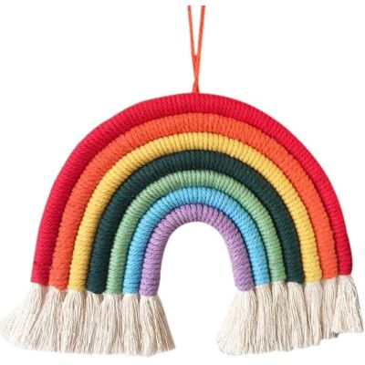 Minkurow Regenbogen-makramee-wandteppich, Wandteppich, Regenbogen, Quaste, Schlafzimmer, Dekorativ, Baumwollgarn, Geflochtene Makramee-schnur, Naus 7, Für Boho, Heimdekoration, Partyzubehör, Schlafzim Minkurow Regenbogen-makramee-wandteppich, Wandteppich, Regenbogen, Quaste, Schlafzimmer, Dekorativ, Baumwollgarn, Geflochtene Makramee-schnur, Naus 7, Für Boho, Heimdekoration, Partyzubehör, Schlafzim