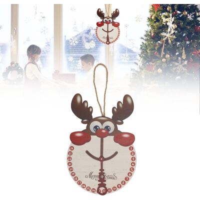 JUTE Weihnachtsdekorationen Aus Holz, Wohndekoration, Christbaumschmuck, Weihnachtsuhren Mit Rentiermotiven, Türdekorationen JUTE Weihnachtsdekorationen Aus Holz, Wohndekoration, Christbaumschmuck, Weihnachtsuhren Mit Rentiermotiven, Türdekorationen