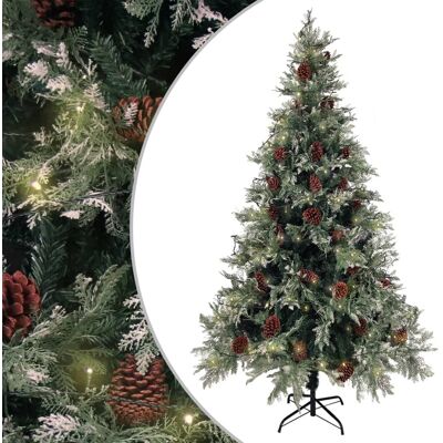 vidaXL Grüne & Weiße Vorbeleuchtete Weihnachtsbaum - Weihnachtsbaum vidaXL Grüne & Weiße Vorbeleuchtete Weihnachtsbaum - Weihnachtsbaum