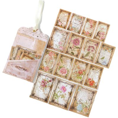 LEDE Set Mit 30 Vintage-blumenaufklebern, Kraftpapier-etiketten Mit Blumensymbolik, Diy-aufkleber Für Scrapbooking Und Kreative Dekoration LEDE Set Mit 30 Vintage-blumenaufklebern, Kraftpapier-etiketten Mit Blumensymbolik, Diy-aufkleber Für Scrapbooking Und Kreative Dekoration