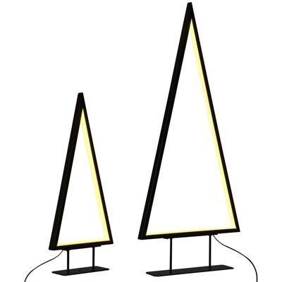 BELIANI Weihnachtsdekoration Schwarz Metall 2er Set Mit Led-beleuchtung Zum Aufstellen Langes Kabel Tannenbaumform Deko Adventsdekoration BELIANI Weihnachtsdekoration Schwarz Metall 2er Set Mit Led-beleuchtung Zum Aufstellen Langes Kabel Tannenbaumform Deko Adventsdekoration