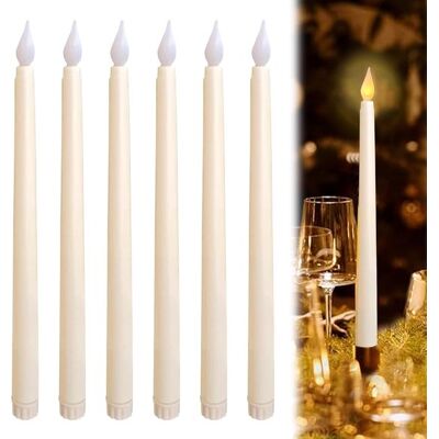 OEM Led-kerzen Led-kegel 6 Stück Elektrische Led-kerzenkegel Mit Wackelnder Flamme Dekorative Künstliche Kegel Weiße Led-kegel Für Ostern Geburtstag OEM Led-kerzen Led-kegel 6 Stück Elektrische Led-kerzenkegel Mit Wackelnder Flamme Dekorative Künstliche Kegel Weiße Led-kegel Für Ostern Geburtstag