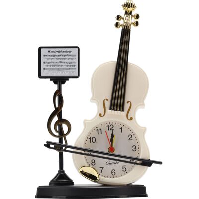 TEHTUY Jeffergarden Geigenwecker - Einzigartiges Design - Innovativer Wecker Für Zuhause, Wohnzimmer, Büro, Dekoration, Geschenk 2165b (höhe 21 Cm) TEHTUY Jeffergarden Geigenwecker - Einzigartiges Design - Innovativer Wecker Für Zuhause, Wohnzimmer, Büro, Dekoration, Geschenk 2165b (höhe 21 Cm)
