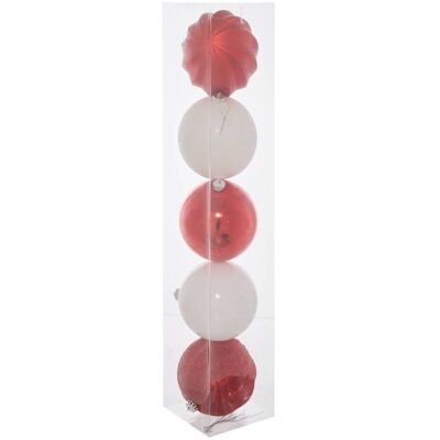 ATMOSPHERA Set Mit 5 Weihnachtskugeln Aus Kunststoff In Verschiedenen Farben, Durchmesser 150 Mm - ATMOSPHERA Set Mit 5 Weihnachtskugeln Aus Kunststoff In Verschiedenen Farben, Durchmesser 150 Mm -