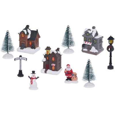 SPETEBO Weihnachtsdorf Szene Beleuchtet - 10-teilig - Led Weihnachtsstadt In Blister Geschenkverpackung - Weihnachtsdeko Tischdeko Geschenkidee Batterie Betrieben SPETEBO Weihnachtsdorf Szene Beleuchtet - 10-teilig - Led Weihnachtsstadt In Blister Geschenkverpackung - Weihnachtsdeko Tischdeko Geschenkidee Batterie Betrieben