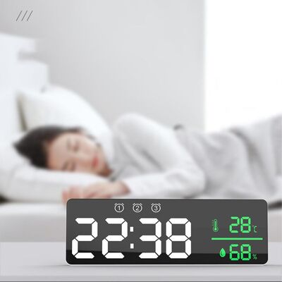 JUTE Dm1306c Wandmontiertes Elektronisches Thermometer Und Hygrometer + Led-digitalwecker Für Wohnzimmer Und Schlafzimmer JUTE Dm1306c Wandmontiertes Elektronisches Thermometer Und Hygrometer + Led-digitalwecker Für Wohnzimmer Und Schlafzimmer