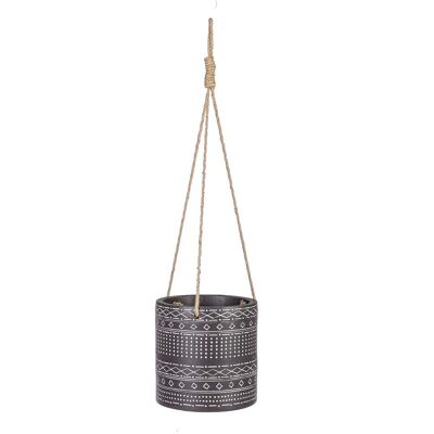 Bizzotto - Wandhängende Keramikvase 'geometrical' Mit Geometrischen Motiven, Rund -signal Stil Bizzotto - Wandhängende Keramikvase 'geometrical' Mit Geometrischen Motiven, Rund -signal Stil