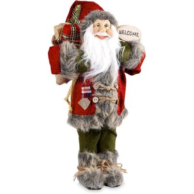 Ecd Germany Weihnachtsmann Aus Polyresin, 22 X 14 X 47 Cm, Rot, Grün, Winter, Tischdeko, Winterdeko, Weihnachten, Figur, Dekoration, Santa Claus, Nikolaus, Deko-figur, Weihnachtsdekoration Ecd Germany Weihnachtsmann Aus Polyresin, 22 X 14 X 47 Cm, Rot, Grün, Winter, Tischdeko, Winterdeko, Weihnachten, Figur, Dekoration, Santa Claus, Nikolaus, Deko-figur, Weihnachtsdekoration