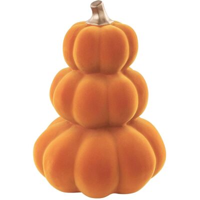 Beliani Orange Keramik-Velours-Dekopumpkin - Wohndekor Beliani Orange Keramik-Velours-Dekopumpkin - Wohndekor