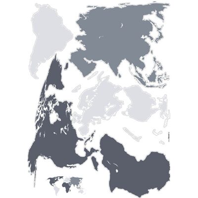 Komar Wandaufkleber - World - 70 X 50 Cm - Selbstklebender Wandsticker - Klassischer Stil Komar Wandaufkleber - World - 70 X 50 Cm - Selbstklebender Wandsticker - Klassischer Stil