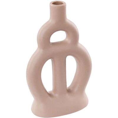 Beliani Dekorative Blumenvase KOZANI - Handgefertigte Keramik 28cm Beige Beliani Dekorative Blumenvase KOZANI - Handgefertigte Keramik 28cm Beige