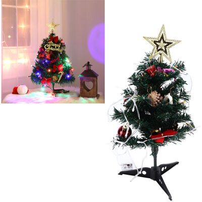 JUTE 50 Cm Weihnachtsbaum-set Mit Lichterkette (mini-tischweihnachtsbaum Und Weihnachtsdekoration) JUTE 50 Cm Weihnachtsbaum-set Mit Lichterkette (mini-tischweihnachtsbaum Und Weihnachtsdekoration)