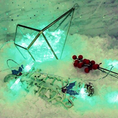 JUTE Led-schneeflocken-lichterkette, Weihnachtsdekoration, 20 Mehrfarbige Leds JUTE Led-schneeflocken-lichterkette, Weihnachtsdekoration, 20 Mehrfarbige Leds