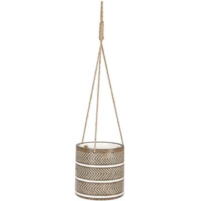 Bizzotto - Wandhängende Keramikvase 'geometrical' Mit Geometrischen Motiven, Rund -azteco Stil Bizzotto - Wandhängende Keramikvase 'geometrical' Mit Geometrischen Motiven, Rund -azteco Stil