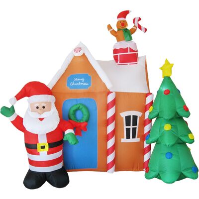 JUTE Aufblasbarer Weihnachtsmann, Weihnachtsbaum, Lichterkette, Aufblasbare Weihnachtsdekoration JUTE Aufblasbarer Weihnachtsmann, Weihnachtsbaum, Lichterkette, Aufblasbare Weihnachtsdekoration