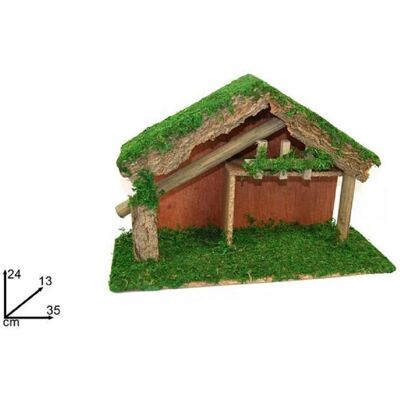 TRADE SHOP TRAESIO Trade Shop - Leere Hütte 35x24x13cm Moos Krippe Weihnachtsdeko Weihnachtsdeko - TRADE SHOP TRAESIO Trade Shop - Leere Hütte 35x24x13cm Moos Krippe Weihnachtsdeko Weihnachtsdeko -