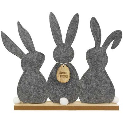 Deko Hasen Aufsteller Filz 38 X 31 Cm Grau Figur - Trendline Deko Hasen Aufsteller Filz 38 X 31 Cm Grau Figur - Trendline