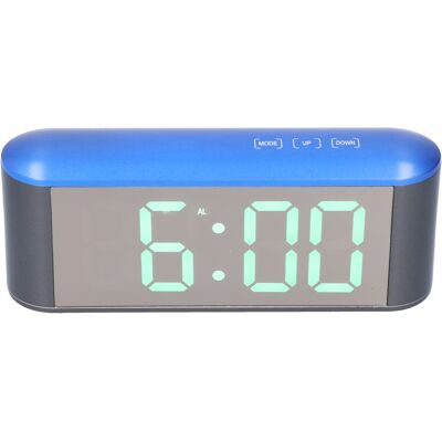 AUCO Blaue Ts-s25 Led-digitaluhr, Holzoptik, Mit Wecker, Thermometer, Drehknopf, Grünem Bildschirm, Kreatives Design Für Zuhause/schule, Keine Batterien Erforderlich. AUCO Blaue Ts-s25 Led-digitaluhr, Holzoptik, Mit Wecker, Thermometer, Drehknopf, Grünem Bildschirm, Kreatives Design Für Zuhause/schule, Keine Batterien Erforderlich.