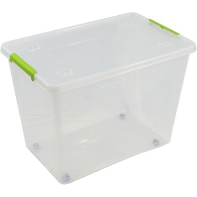 Artplast Weiße Transparente Aufbewahrungsbox mit Rädern - Aufbewahrungsbox Artplast Weiße Transparente Aufbewahrungsbox mit Rädern - Aufbewahrungsbox