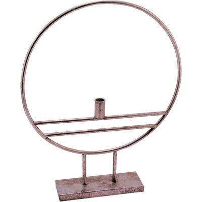 SPETEBO Xl Alu Kerzenständer Ring Silber - 56 X 45 Cm - Metall Tafelkerzen Halter Groß Mit Standfuß - Tischdeko Kerzenhalter Weihnachten Geburtstag Hochzeit SPETEBO Xl Alu Kerzenständer Ring Silber - 56 X 45 Cm - Metall Tafelkerzen Halter Groß Mit Standfuß - Tischdeko Kerzenhalter Weihnachten Geburtstag Hochzeit