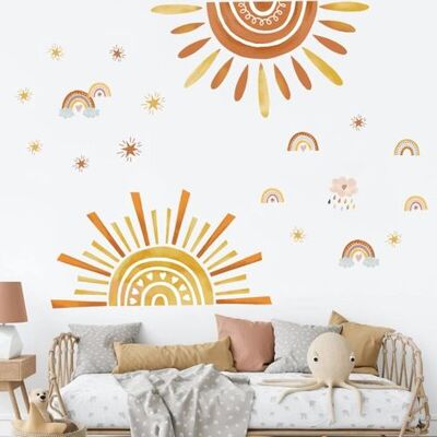 ENLENK Wandtattoos Für Kinder, Regenbogen, Sonne, Wandsticker, Stern, Boho-stil Für Kinderzimmer, Babyzimmer ENLENK Wandtattoos Für Kinder, Regenbogen, Sonne, Wandsticker, Stern, Boho-stil Für Kinderzimmer, Babyzimmer