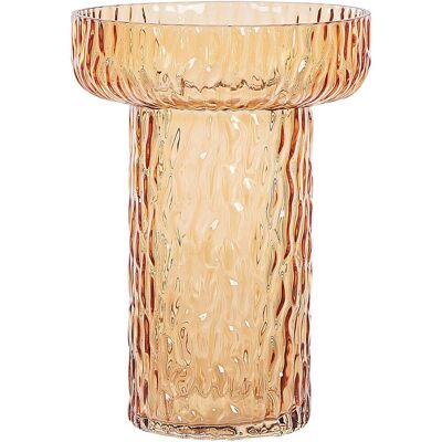 Beliani Blumen Vase PLATANIA Orange Glas 20 cm - Blumen Vase Beliani Blumen Vase PLATANIA Orange Glas 20 cm - Blumen Vase