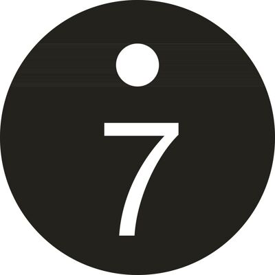 No Brand - Schlüsselnummer - Ø 25, Nummer 7, Aluminium Schwarz Eloxiert No Brand - Schlüsselnummer - Ø 25, Nummer 7, Aluminium Schwarz Eloxiert