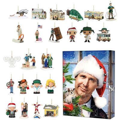 HEAT National Lampoon's Christmas Vacation Adventskalender, Weihnachtsbaum-anhänger, Griswold-familienfigur-anhänger HEAT National Lampoon's Christmas Vacation Adventskalender, Weihnachtsbaum-anhänger, Griswold-familienfigur-anhänger