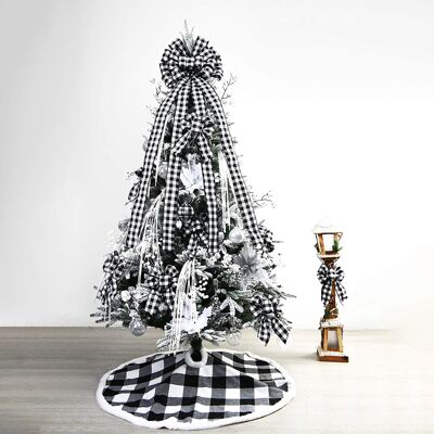 HEAT Weihnachtsdekoration Leinen-karo-schleife Zum Dekorieren Von Weihnachtsbaum, Wohnszene, Hängende Ornamente HEAT Weihnachtsdekoration Leinen-karo-schleife Zum Dekorieren Von Weihnachtsbaum, Wohnszene, Hängende Ornamente
