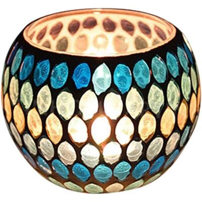 OEM Kerzenständer, Stifthalter, Glas-kerzenhalter Mit Craquelé-mosaik, Wohnaccessoires OEM Kerzenständer, Stifthalter, Glas-kerzenhalter Mit Craquelé-mosaik, Wohnaccessoires