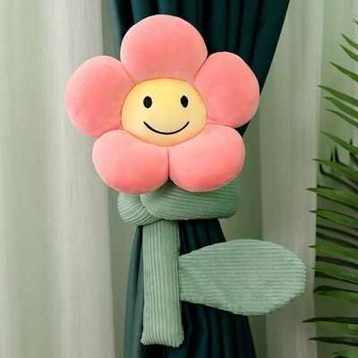 JUTE Gardinenclips In Form Von Weichen Blüten, Hübsche Sonnenblumen-dekorationen, Flexible Künstliche Blumen, Lächelnde Blumen, Plüschtiere, Geschenke, Dunkelrosa Blütenförmige Gardinenclips, Ca. 95 Cm Lan JUTE Gardinenclips In Form Von Weichen Blüten, Hübsche Sonnenblumen-dekorationen, Flexible Künstliche Blumen, Lächelnde Blumen, Plüschtiere, Geschenke, Dunkelrosa Blütenförmige Gardinenclips, Ca. 95 Cm Lan