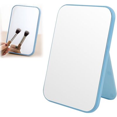 MYSELOXY Blauer Klapptischspiegel – 1 Stück – Hd-glas Und Kunststoff – Freihändige Betrachtung – Für Zuhause, Reisen Und Büro – 20 X 13,5 X 1 Cm MYSELOXY Blauer Klapptischspiegel – 1 Stück – Hd-glas Und Kunststoff – Freihändige Betrachtung – Für Zuhause, Reisen Und Büro – 20 X 13,5 X 1 Cm