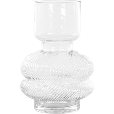 Beliani RODIA Glasblumenvasen - 24cm Transparent Modernes Design Beliani RODIA Glasblumenvasen - 24cm Transparent Modernes Design