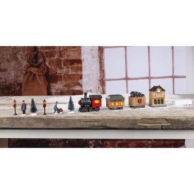 SPETEBO Led Deko Weihnachtszug Set - 10-teilig - Mit 5 Led Beleuchtet SPETEBO Led Deko Weihnachtszug Set - 10-teilig - Mit 5 Led Beleuchtet