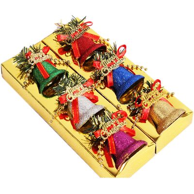 Minkurow 6 Stück Bunte Weihnachtsglocken, Weihnachtsglocken Anhänger, Weihnachtsbaumschmuck Glocken, Weihnachtsbaumglocken Anhänger Dekoration Für Weihnachtsdekoration Zuhause Minkurow 6 Stück Bunte Weihnachtsglocken, Weihnachtsglocken Anhänger, Weihnachtsbaumschmuck Glocken, Weihnachtsbaumglocken Anhänger Dekoration Für Weihnachtsdekoration Zuhause