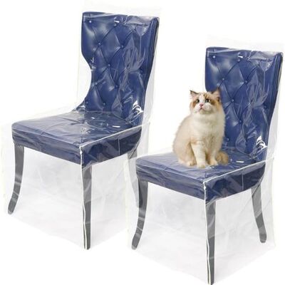 CREA Set Mit 2 Transparenten Stuhlhussen Aus Pvc-kunststoff – Wasserdicht, Staubdicht Und Kratzfest – Für Zuhause Und Küche CREA Set Mit 2 Transparenten Stuhlhussen Aus Pvc-kunststoff – Wasserdicht, Staubdicht Und Kratzfest – Für Zuhause Und Küche
