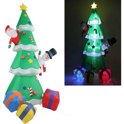 JUTE Aufblasbarer Weihnachtsbaum, Led-beleuchteter Weihnachtsbaum, Geschenkbox, Zuckerstange, Geschenktüte, Europäischer Standard 100-240v. JUTE Aufblasbarer Weihnachtsbaum, Led-beleuchteter Weihnachtsbaum, Geschenkbox, Zuckerstange, Geschenktüte, Europäischer Standard 100-240v.