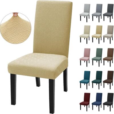LUXUSKOLLEKTION Stuhlhussen 2er Set, Elastisch, Universell, Beige LUXUSKOLLEKTION Stuhlhussen 2er Set, Elastisch, Universell, Beige