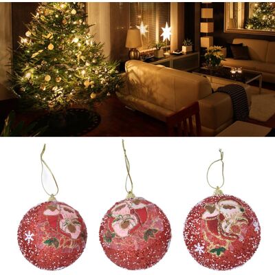JUTE Weihnachtsdekorationen, Künstliche Weihnachtskugeln Aus Stoff, Die Tannenzapfen Imitieren, Rote Dekorationen JUTE Weihnachtsdekorationen, Künstliche Weihnachtskugeln Aus Stoff, Die Tannenzapfen Imitieren, Rote Dekorationen