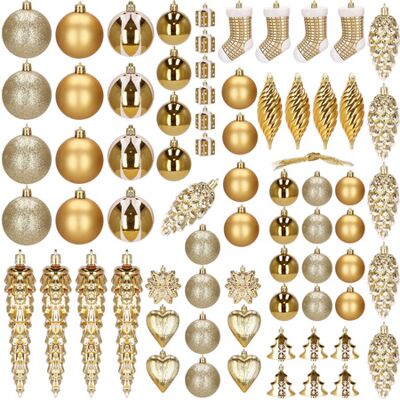 Springos Gold Weihnachtskugeln 72 Stück - Bruchsichere Kunststoffdeko Springos Gold Weihnachtskugeln 72 Stück - Bruchsichere Kunststoffdeko