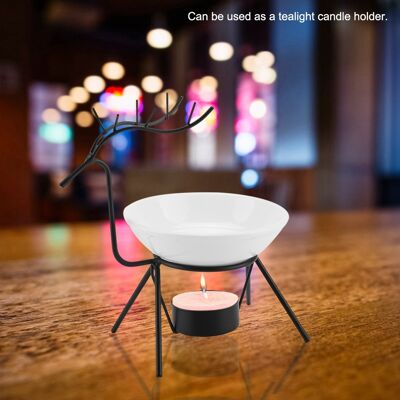HEAT Dekorativer Kerzenhalter Aus Eisen In Hirschform Für Ätherische Öle, Kerzenhalter Für Zuhause, Tischdekoration, Elegantes Geschenk HEAT Dekorativer Kerzenhalter Aus Eisen In Hirschform Für Ätherische Öle, Kerzenhalter Für Zuhause, Tischdekoration, Elegantes Geschenk
