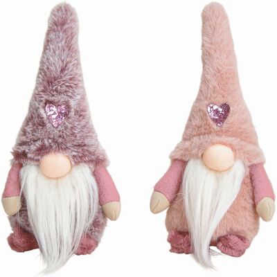 SPETEBO Wichtel In Pink / Rosa Im 2er Set - Textil Wichtel 19 Cm SPETEBO Wichtel In Pink / Rosa Im 2er Set - Textil Wichtel 19 Cm