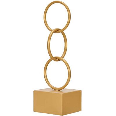 Gift Decor Dekorative Figur Ringe Gold Metall - Dekorative Figur Gift Decor Dekorative Figur Ringe Gold Metall - Dekorative Figur