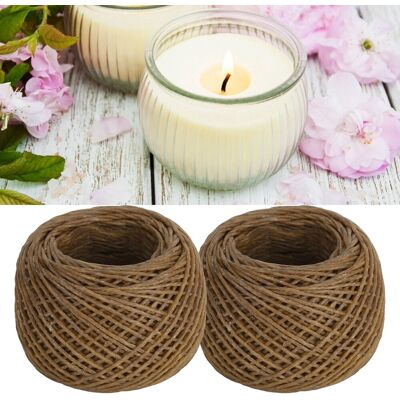JUTE 2 Kerzendochte Aus Hanffasern Und Bienenwachs Mit Einem Durchmesser Von 1,2 Mm Zur Handwerklichen Herstellung Von Aromatherapie-kerzen. JUTE 2 Kerzendochte Aus Hanffasern Und Bienenwachs Mit Einem Durchmesser Von 1,2 Mm Zur Handwerklichen Herstellung Von Aromatherapie-kerzen.