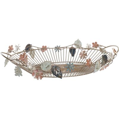 Dkd Home Decor - Metallzentrum 56x36x12,7 Blätter Mehrfarbiges Metall Materialfarbe Multicolor Familiendekorationstabletts Details Dkd Home Decor - Metallzentrum 56x36x12,7 Blätter Mehrfarbiges Metall Materialfarbe Multicolor Familiendekorationstabletts Details