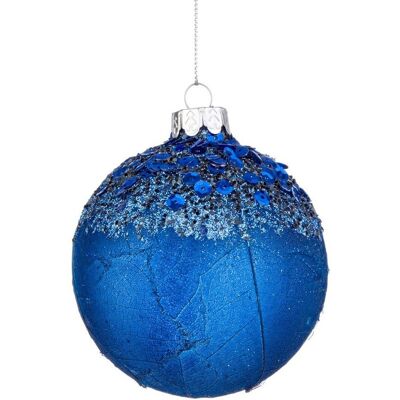 BIZZOTTO Copy Of Blaue Glaskugel Mit Glitzer BIZZOTTO Copy Of Blaue Glaskugel Mit Glitzer