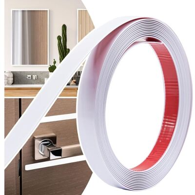 XL DESTOCK Dekorative Bordüre, Selbstklebendes Dekorationsband Für Türen, Fenster, Flexible Spiegel, Schränke Und Bordüren (weiß, 2cm X 6m) XL DESTOCK Dekorative Bordüre, Selbstklebendes Dekorationsband Für Türen, Fenster, Flexible Spiegel, Schränke Und Bordüren (weiß, 2cm X 6m)
