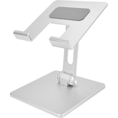 HEAT Tablet-ständer Aus Aluminiumlegierung, Universell, Verstellbar, Faltbar, Silberfarben HEAT Tablet-ständer Aus Aluminiumlegierung, Universell, Verstellbar, Faltbar, Silberfarben