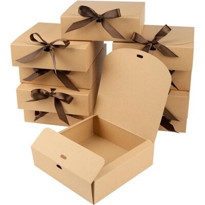 OEM Dailygoods Geschenkbox Mit Deckel 10 Stück Brauner Karton 16 X 16 X 5 Cm Geschenkverpackung Mit Bändern Individuell Gestaltbar Geschenkbox OEM Dailygoods Geschenkbox Mit Deckel 10 Stück Brauner Karton 16 X 16 X 5 Cm Geschenkverpackung Mit Bändern Individuell Gestaltbar Geschenkbox